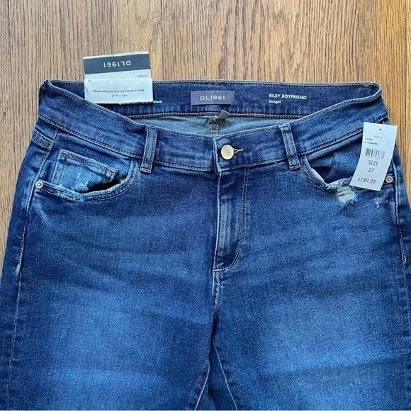 NEW DL1961 Riley Boyfriend Straight Vintage Jeans Size 27 NWT - Picture 4 of 9